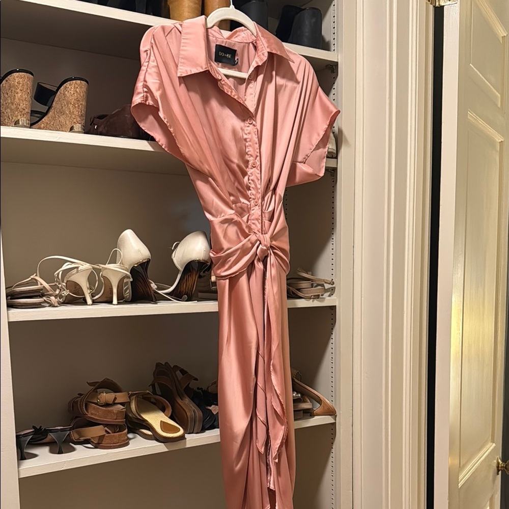 DO+BE Pink Midi Silk Dress